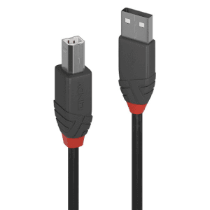 Lindy 36675 cable USB USB 2.0 5 m USB A USB B 0,48 Gbit/s Negro