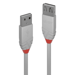 Lindy 36712 cable USB USB 2.0 1 m USB A 0,48 Gbit/s Gris