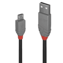 Lindy 36735 cable USB USB 2.0 5 m USB A Micro-USB B 0,48 Gbit/s Negro, Gris