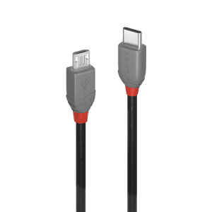 Lindy 36893 cable USB USB 2.0 3 m USB C Micro-USB B 0,48 Gbit/s Negro