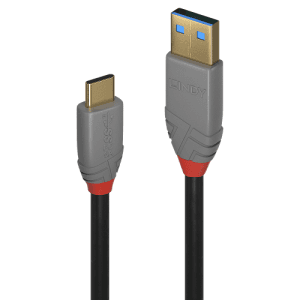 Lindy 36912 cable USB USB 3.2 Gen 2 (3.1 Gen 2) 1,5 m USB C USB A 10 Gbit/s Negro, Gris