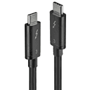 Lindy 41555 cable Thunderbolt 0,5 m 40 Gbit/s Negro