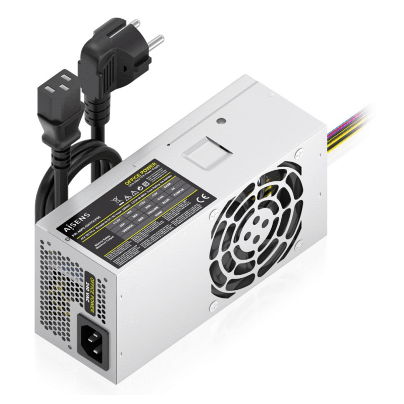 AISENS Fuente Alimentacion TFX 500W con Cable de Alimentacion OEM, Plata