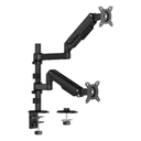 AISENS Soporte de Mesa Eco Contrapeso Giratorio e Inclinable Para Monitor/TV 9kg (3 Pivotes, 2 Brazos) de 17-32", Negro