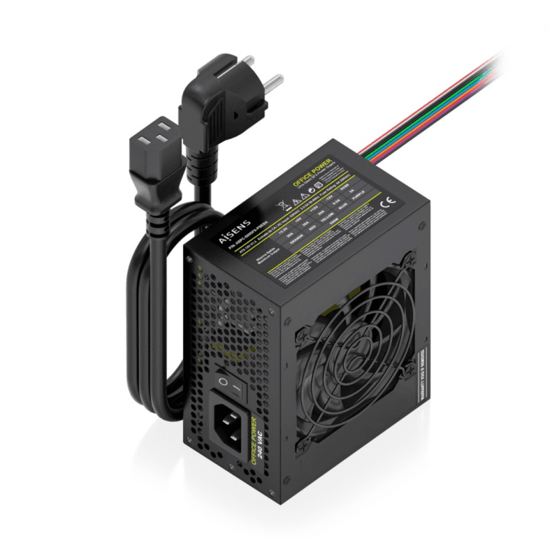 AISENS Fuente Alimentacion SFX 500W con Cable de Alimentacion OEM, Negra