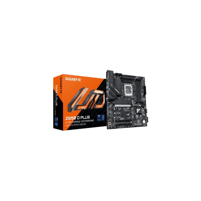 GIGABYTE Z890 D PLUS Placa Base – Compatible con procesadores Intel Core Ultra (Serie 2), VRM de 12+1+2 fases, hasta 9466 MHz DD