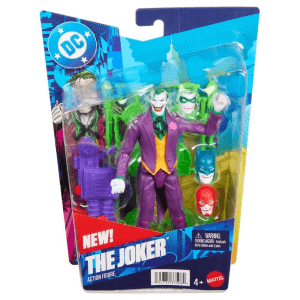 Mattel Figura de acción del Joker de la serie 1 de DC Premier de 16,5 cm, 22 articulaciones, arma de dientes castañeteantes