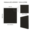 UNILUMIN MODULE 150X16875 FOR CABINET UMINIW 15 LED COB SIZE 600X3375 MM BRIGHTNESS 800 NITS REFRESH RATE 3840HZ MAINTENANC