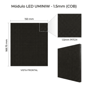 UNILUMIN MODULE 150X16875 FOR CABINET UMINIW 15 LED COB SIZE 600X3375 MM BRIGHTNESS 800 NITS REFRESH RATE 3840HZ MAINTENANC