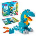 MEGA BLOKS Dinosaurio T-Rex que muerde de con ruedas funcionales (25 piezas) para niños y niñas