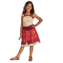 Disney Moana 2 Disfraz elegante de Moana 2 de Disney para niños, disfraz oficial con licencia de Moana, detalles estampados intr