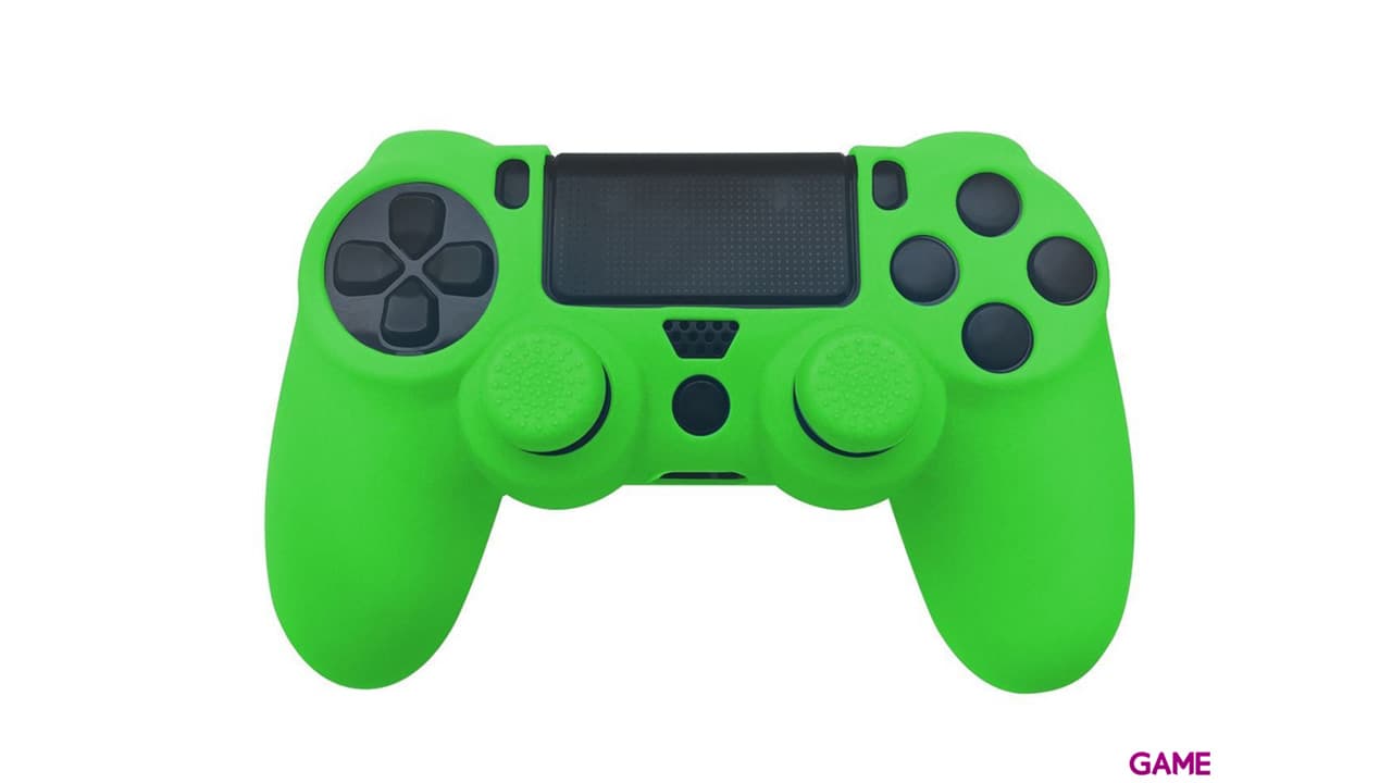 Funda Silicona Azul + Grips Mando PS4