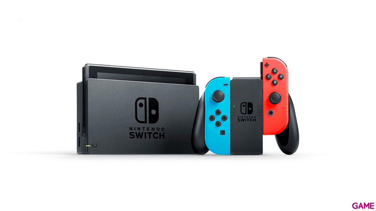 Nintendo Switch Azul Neon Rojo Neon