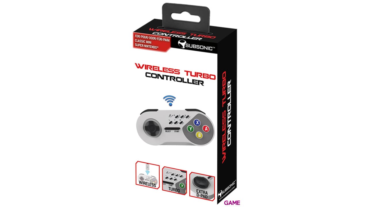 Mando de Control Inalámbrico Nintendo Classic Mini SNES Subsonic