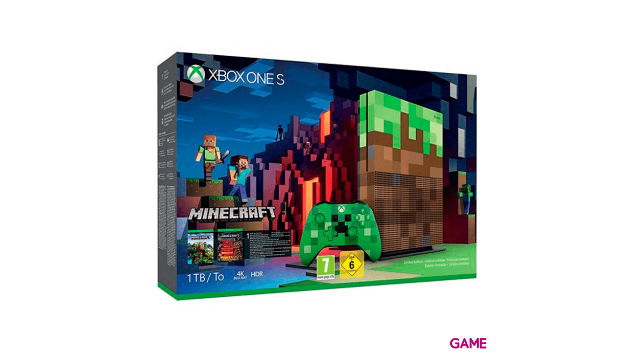 Xbox One S 1TB Edición Minecraft