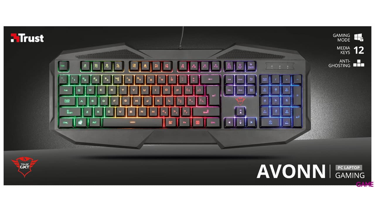 Trust GXT 830RW Avonn LED Multicolor Spanish Layout - Teclado Gaming