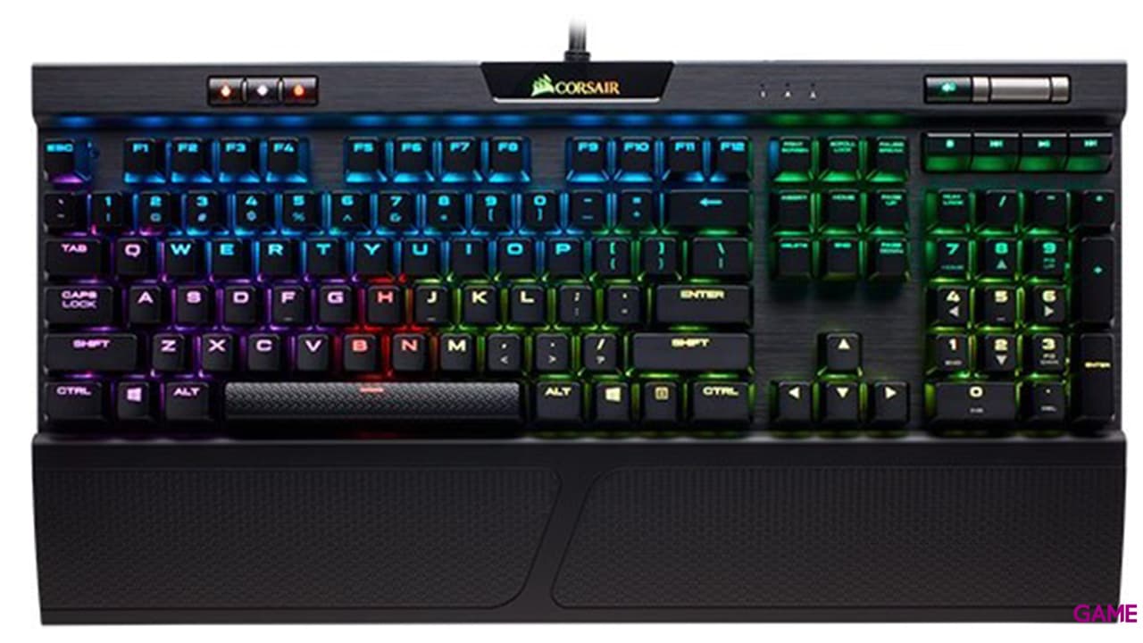 CORSAIR K70 RGB MK.2 Mecánico Cherry MX Red Spanish Layout - Teclado Gaming