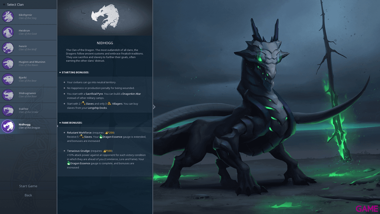 Northgard Nidhogg The Clan of the Dragon