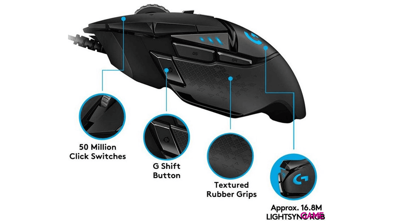 Logitech G502 HERO RGB 25600 DPI - Raton Gaming