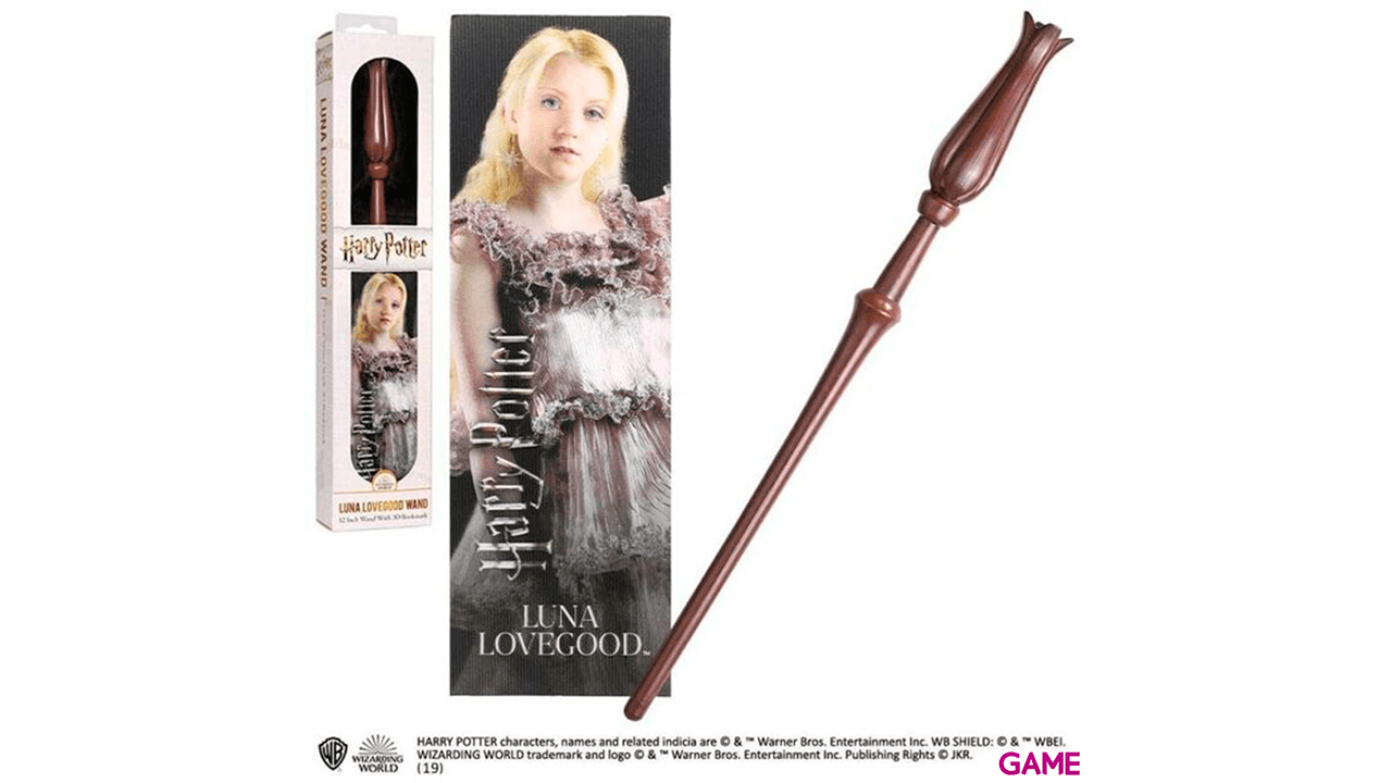 Varita y Marcapáginas 3D Luna Lovegood