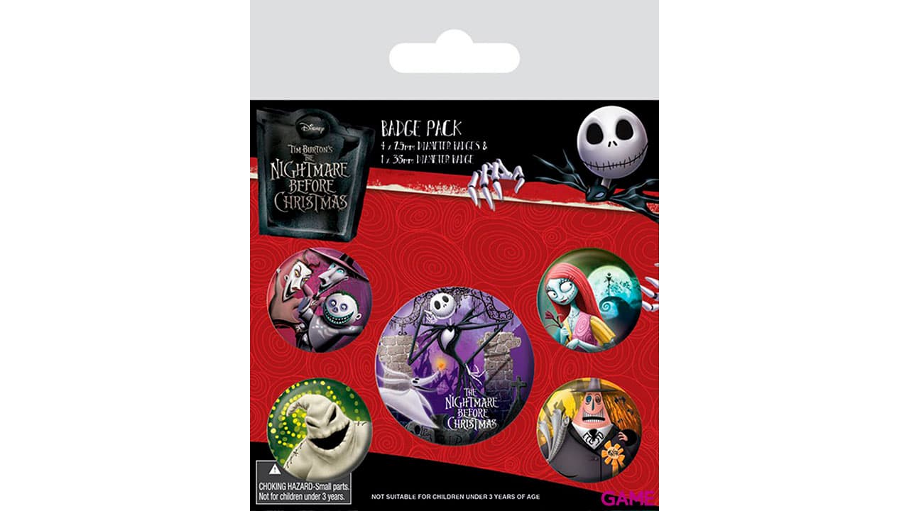 Pack de Chapas Pesadilla Antes de Navidad