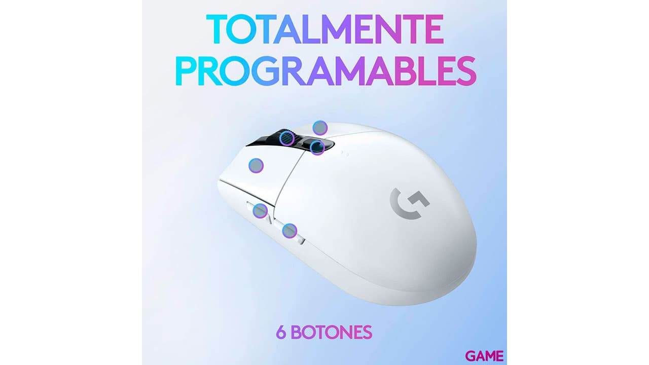 Logitech G305 Blanco LIGHTSPEED Wireless 12000 DPI Ambidiestro - Raton Gaming