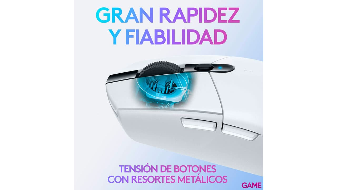 Logitech G305 Blanco LIGHTSPEED Wireless 12000 DPI Ambidiestro - Raton Gaming