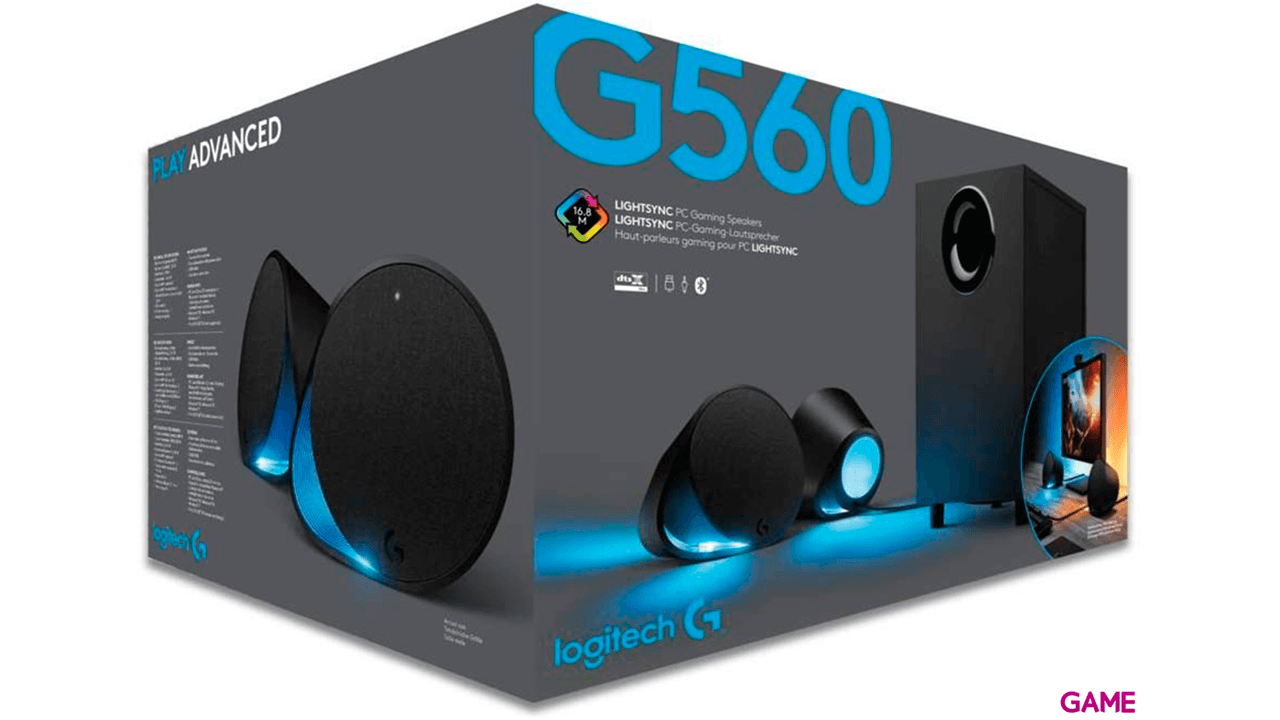Logitech G560 LIGHTSYNC 2.1 240W RGB - Altavoces