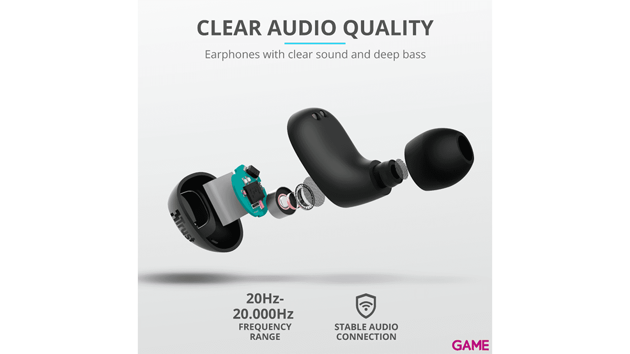 Trust Nika Compact Wireless Bluetooth 5.0 - Auriculares