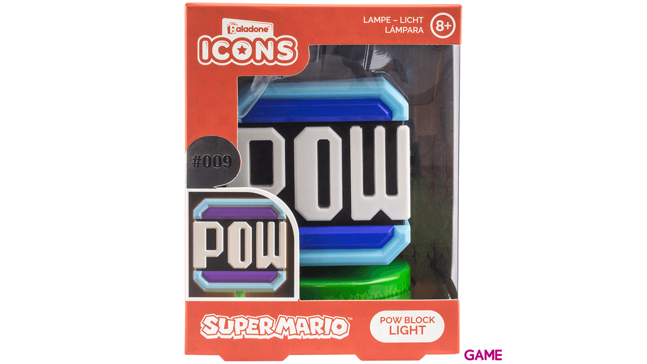 Lámpara Super Mario: Pow Block
