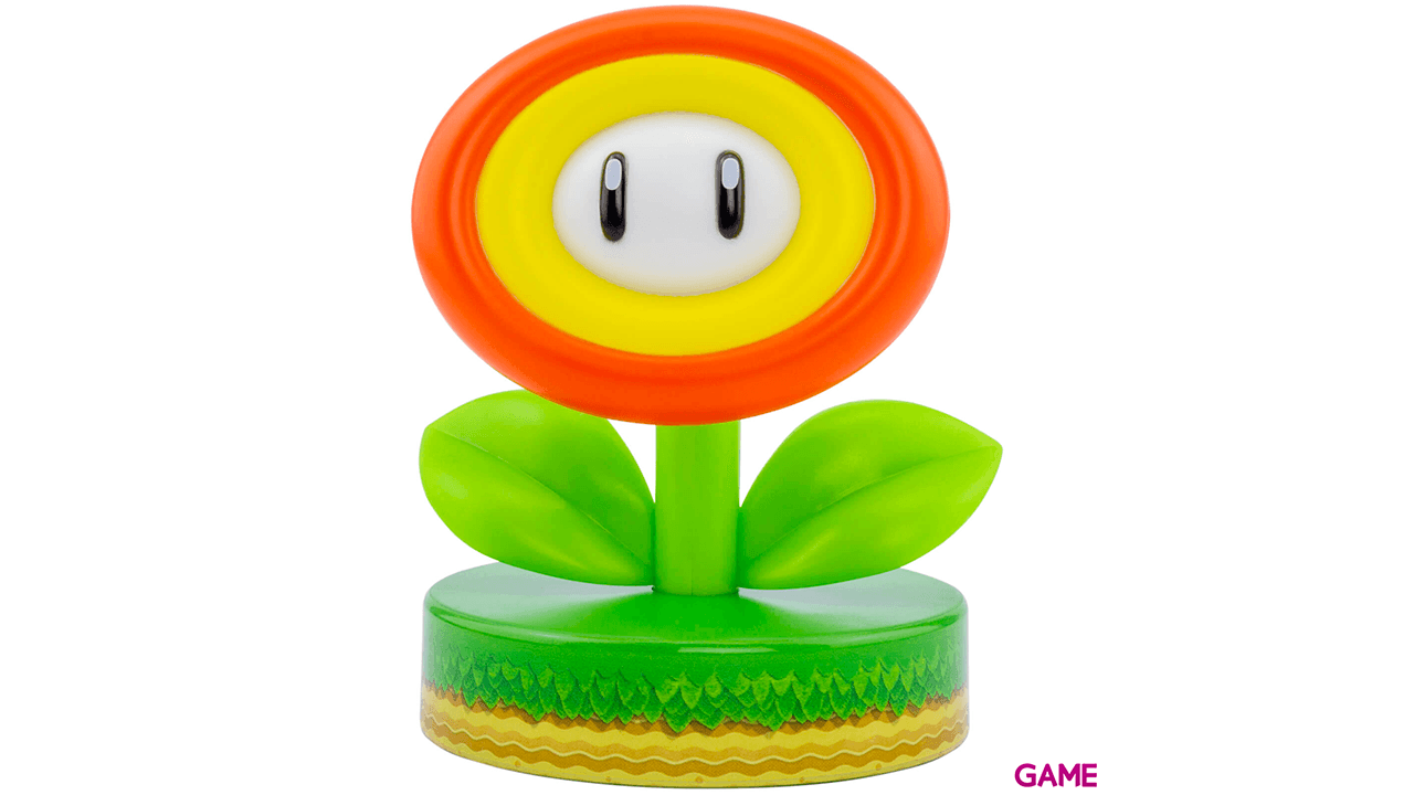 Lampara Super Mario Fire Flower Icon Light de 10 cm