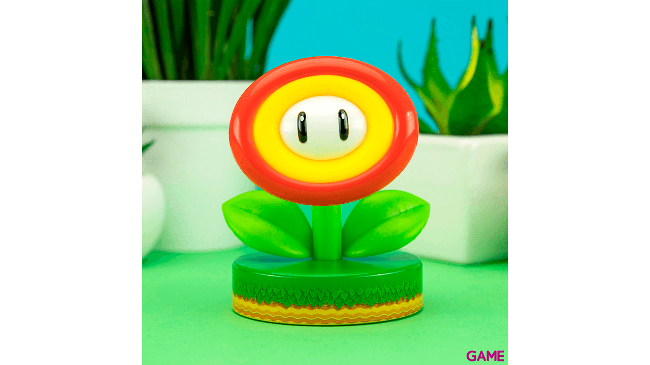Lampara Super Mario Fire Flower Icon Light de 10 cm