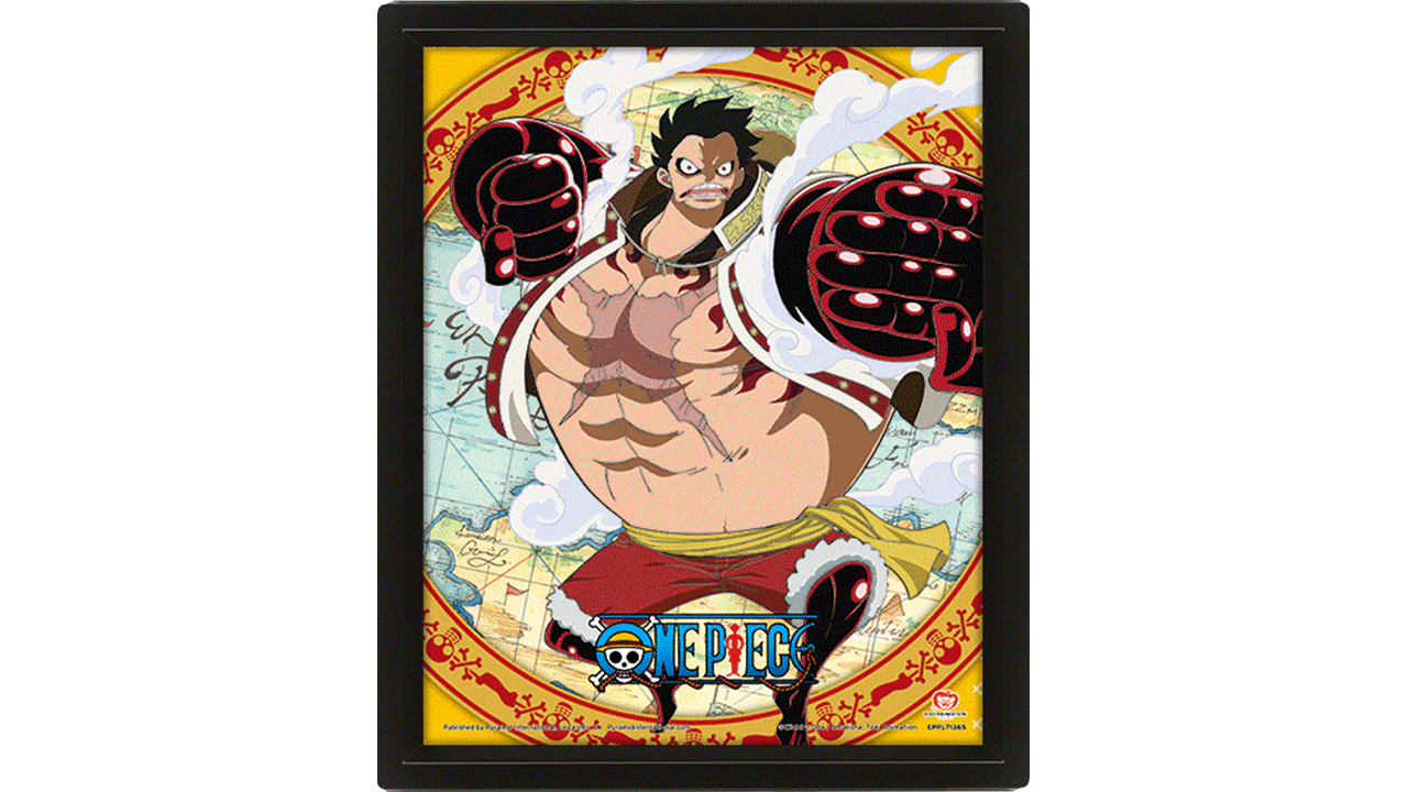 Cuadro 3D One Piece 4 Gear Flip