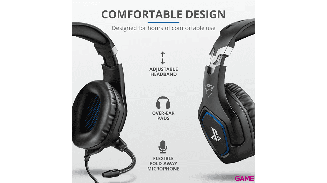 Trust GXT488 Forze-B Camo Azul PC - PS5 - PS4 - Switch - Licencia PlayStation - Auriculares Gaming