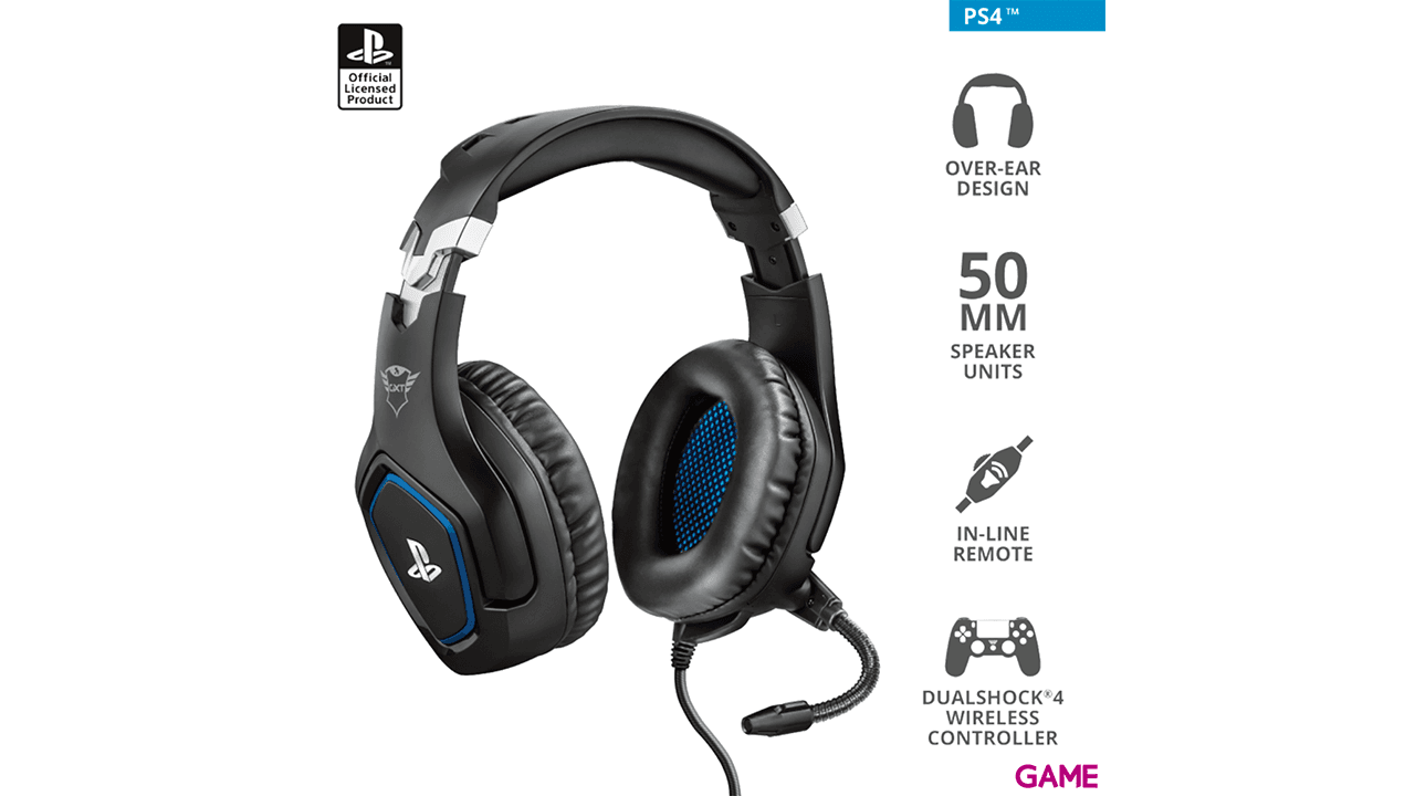 Trust GXT488 Forze-B Camo Azul PC - PS5 - PS4 - Switch - Licencia PlayStation - Auriculares Gaming