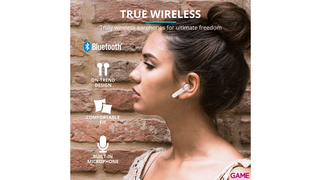 Trust Primo Touch Bluetooth Blanco - Auriculares