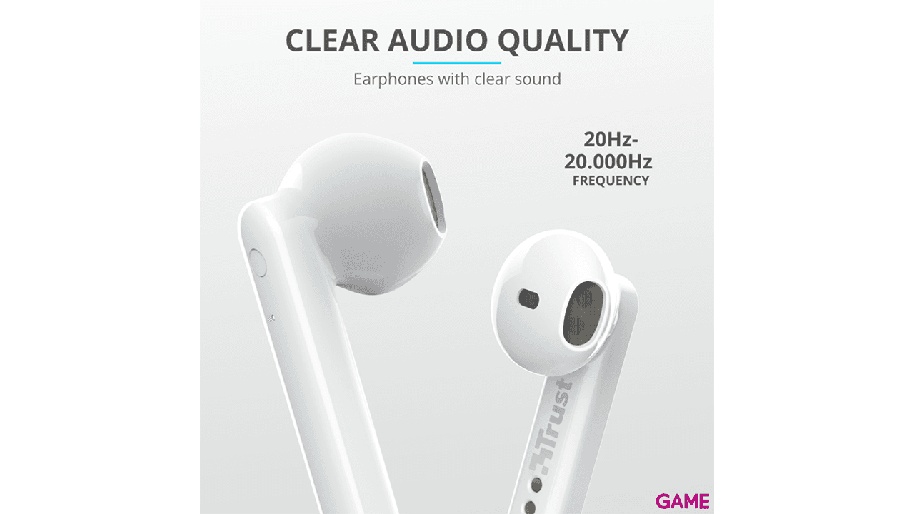 Trust Primo Touch Bluetooth Blanco - Auriculares