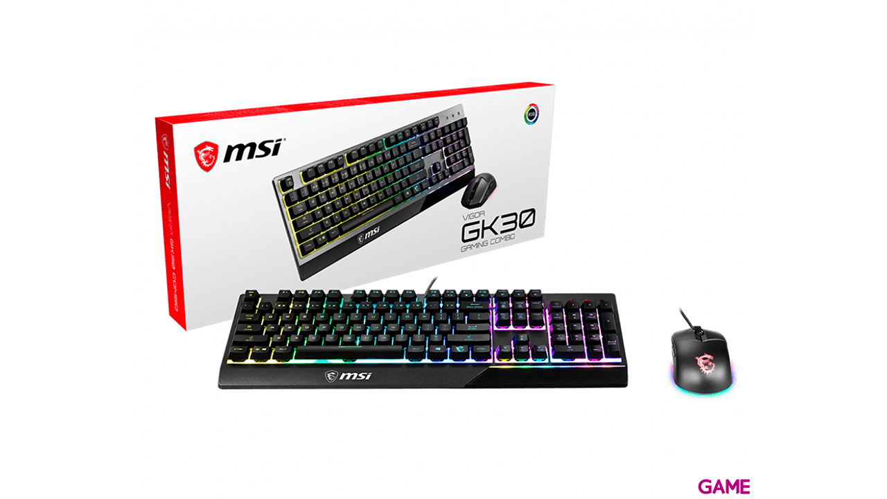 MSI Vigor GK30 Combo Teclado+Ratón RGB - Pack Gaming