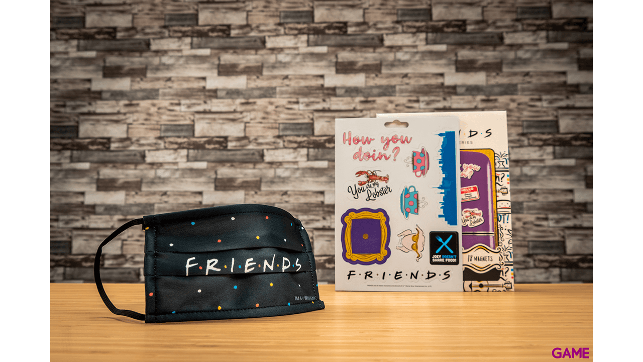 Mascarilla Friends Negro Grande