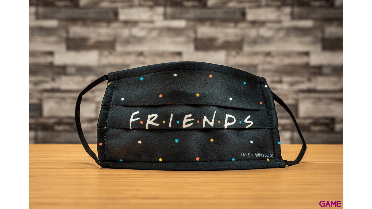 Mascarilla Friends Negro Grande