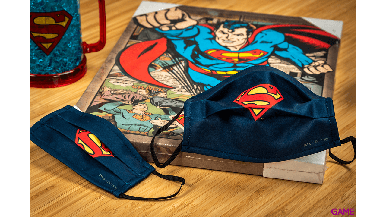 Mascarilla Superman Azul Oscuro Pequeña