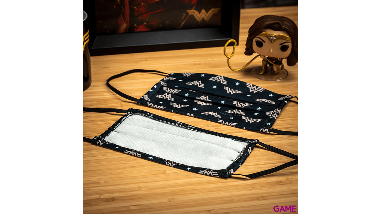 Mascarilla Wonder Woman Negro Grande