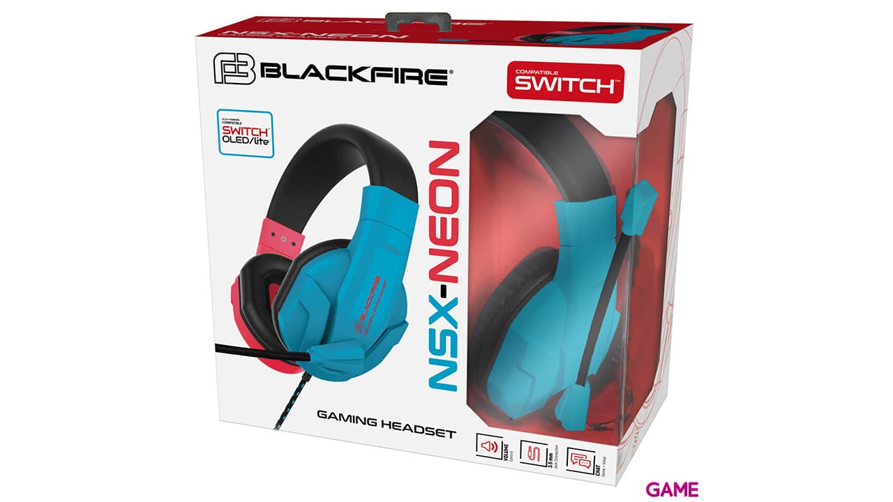 Auriculares Ardistel Blackfire NSX-Neón para Nintendo Switch