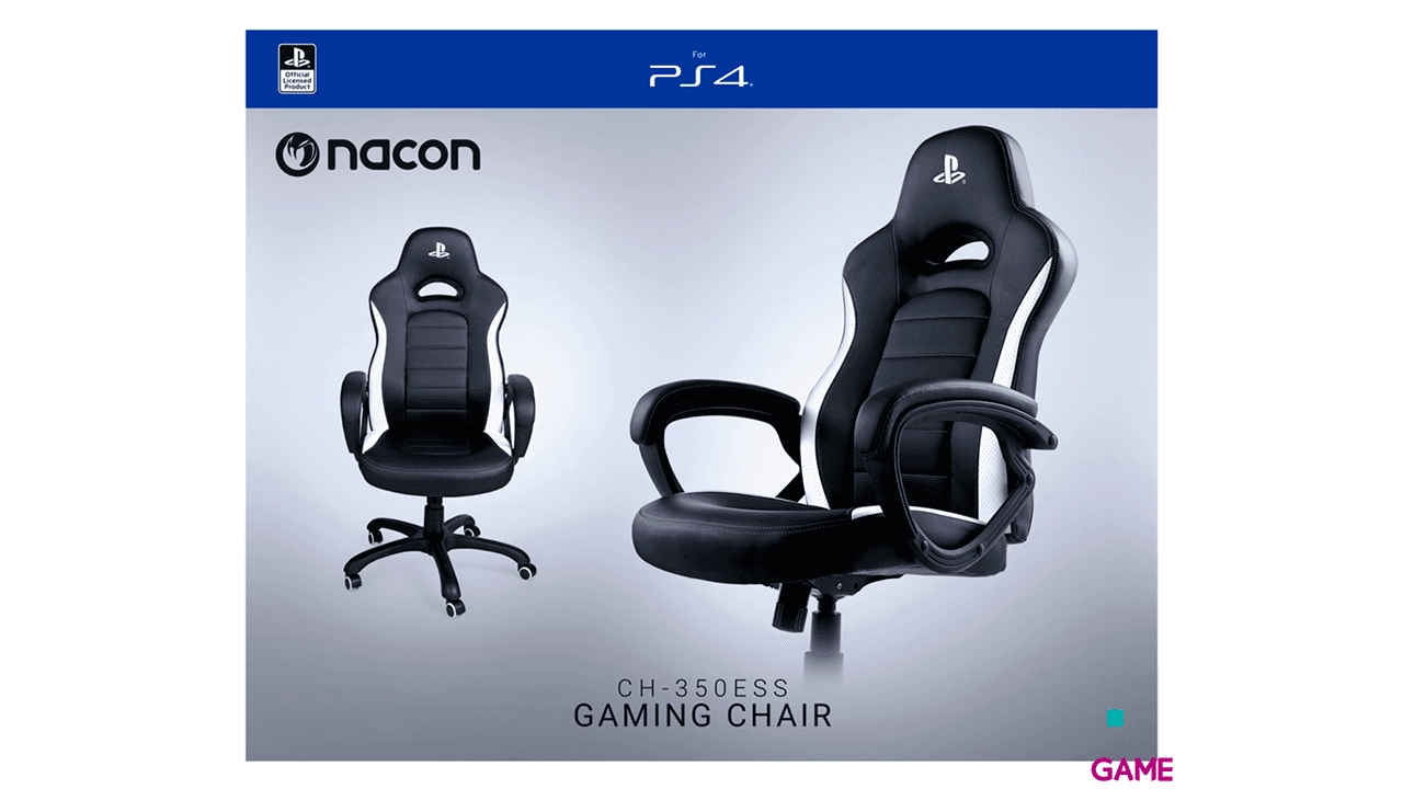 NACON CH-350 ESS Oficial Playstation Negro-Blanco - Silla Gaming