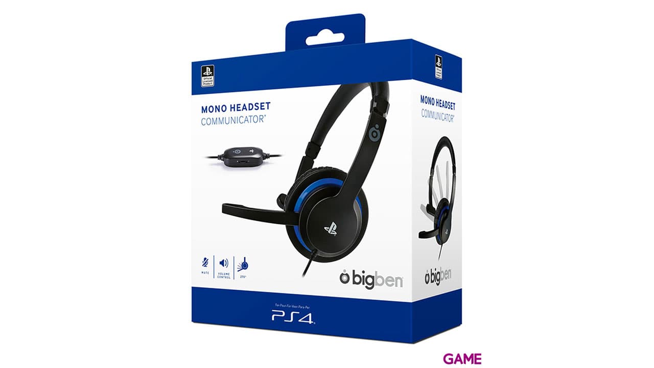 Auricular Mono Headset Communicator - Licencia Oficial PS4