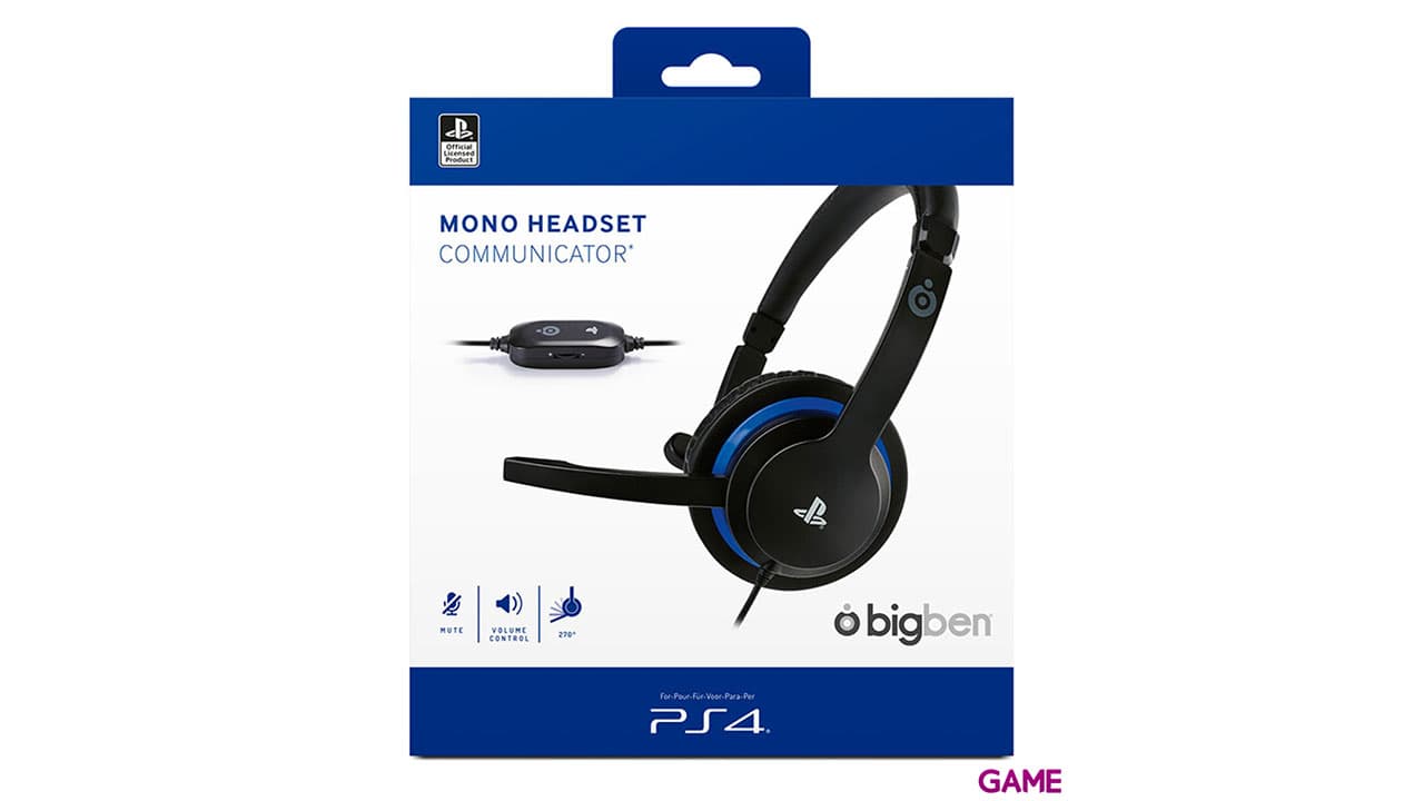 Auricular Mono Headset Communicator - Licencia Oficial PS4