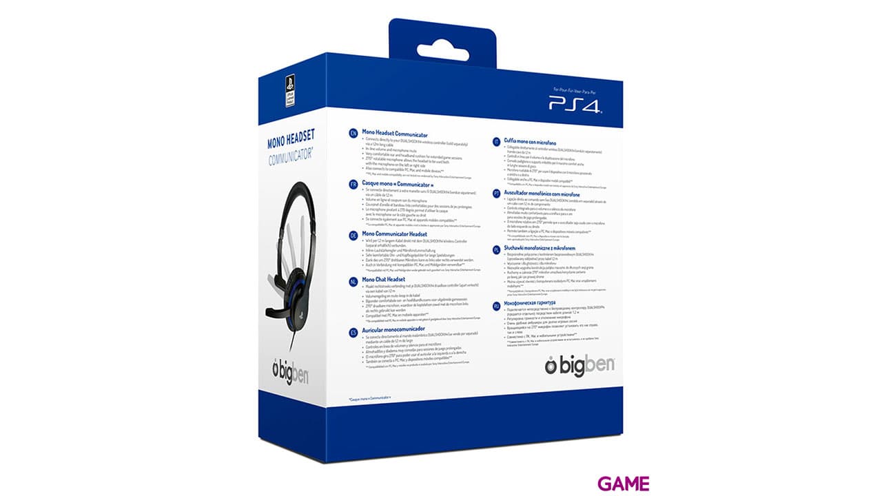 Auricular Mono Headset Communicator - Licencia Oficial PS4
