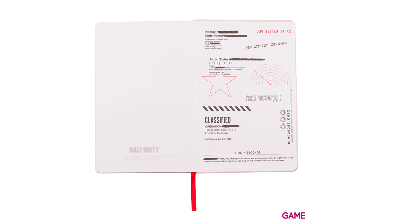 Cuaderno Call of Duty Cold War: Top Secret