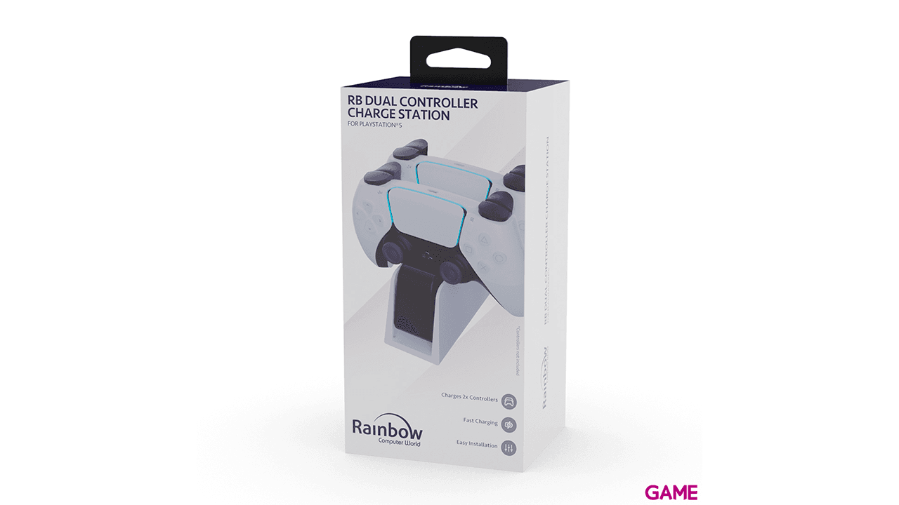 Cargador Dual Mandos PS5 Rainbow
