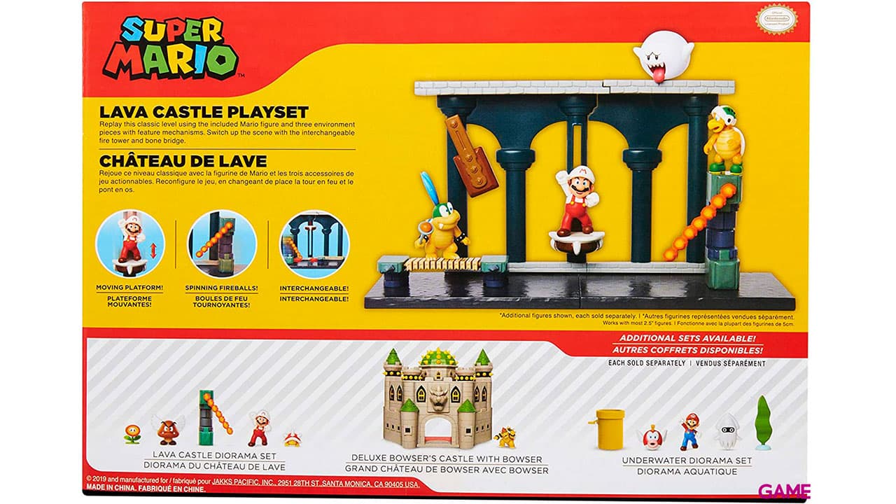 Playset Nintendo: Castillo De Lava